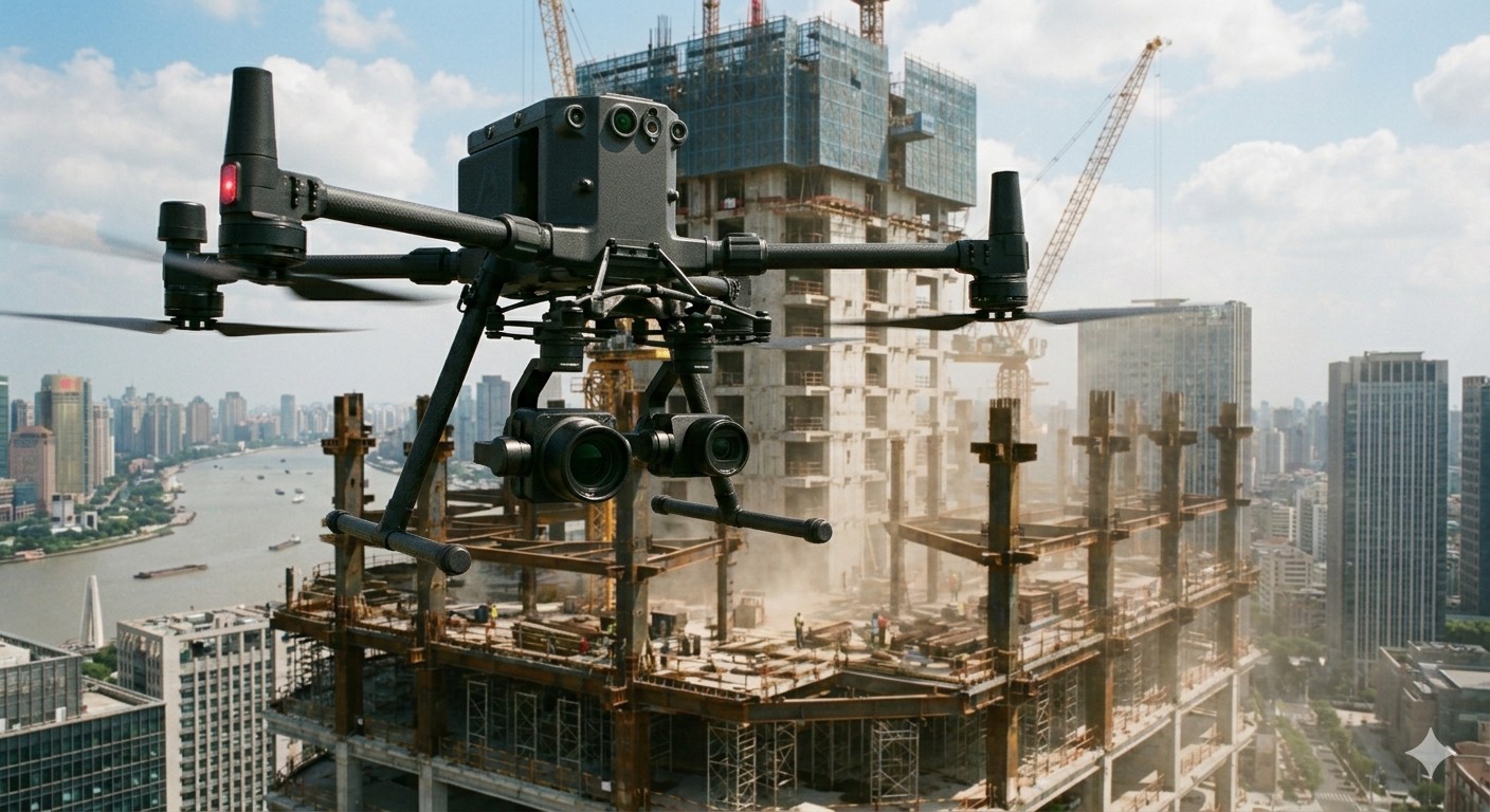 Riprese aeree cantieri edilizia